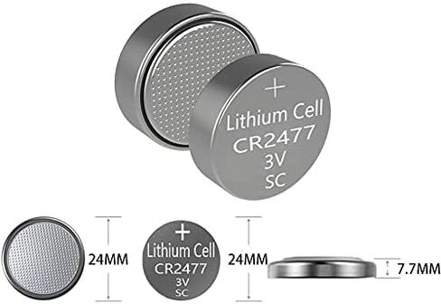 SKOANBE 5 حزم 2477 3 فولت بطارية ليثيوم زر عملة CR2477 in Kuwait