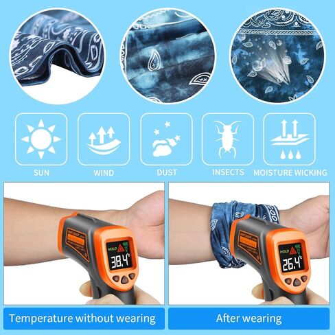 أقنعة الوجه قابلة للغسل، وشاح الرقبة باندانا يغطي الوجه بالاكلافا المسامية in Kuwait