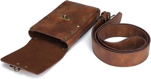 Belt Pouch Medieval bag, Renaissance Accessories, Vintage Leather Waist Bag Fanny Pack for Ren Faire Festival Costume Steampunk in Saudi Arabia