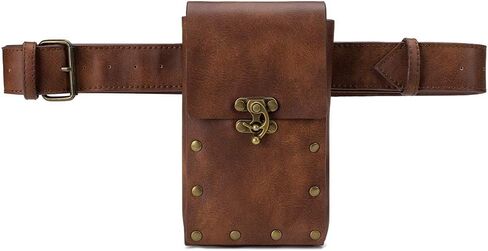 Belt Pouch Medieval bag, Renaissance Accessories, Vintage Leather Waist Bag Fanny Pack for Ren Faire Festival Costume Steampunk in Saudi Arabia