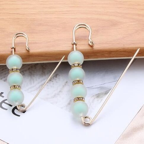Colorful pearl pins, brooch, waist circumference, waist reduction, waist waist pin, waist collection tool, fixing clothes, colorful pearls in Saudi Arabia