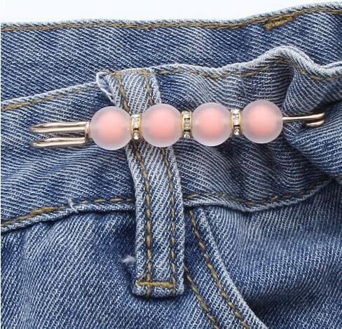 Colorful pearl pins, brooch, waist circumference, waist reduction, waist waist pin, waist collection tool, fixing clothes, colorful pearls in Saudi Arabia