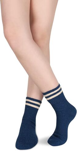 Benefeet Sox المرأة جوارب من الصوف. الجوارب الحرارية خمر الشتاء الدافئة سميكة جوارب متماسكة التنزه مريح المقصورة الجوارب هدايا عيد الميلاد in Saudi Arabia