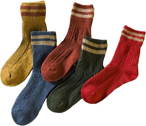 Benefeet Sox المرأة جوارب من الصوف. الجوارب الحرارية خمر الشتاء الدافئة سميكة جوارب متماسكة التنزه مريح المقصورة الجوارب هدايا عيد الميلاد in Saudi Arabia