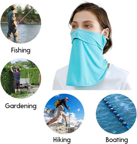 قناع UNILIPO Gaiter للنساء، قناع وجه باندانا للرقبة للحماية من الأشعة فوق البنفسجية in Kuwait