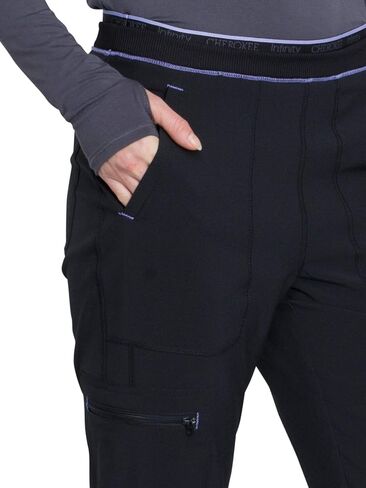 Cherokee Infinity Women's Mid Rise Tapered Leg Pull-On Scrub Pant in Saudi Arabia