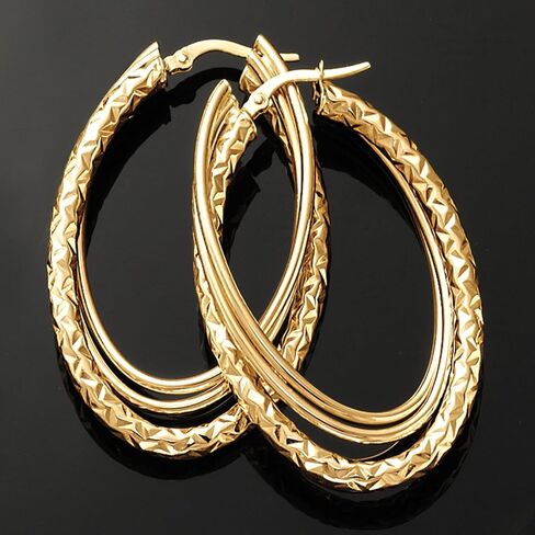 Ross-Simons Italian 14kt Yellow Gold Triple Hoop Earrings in Saudi Arabia