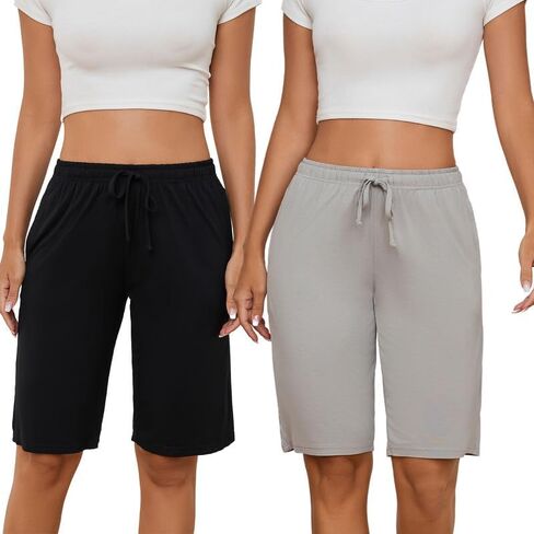 HEARTNICE Womens Soft Pajama Shorts Lounge Bermuda Shorts Casual Knee-Length Sleep Shorts in Saudi Arabia