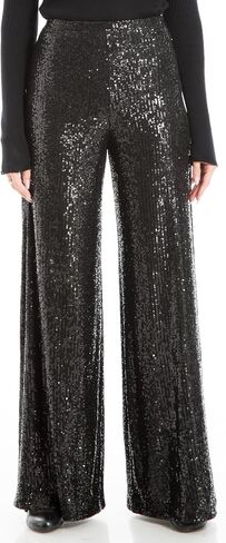 Max Studio Women's High Waist Wide Leg Sequined Pant in Saudi Arabia