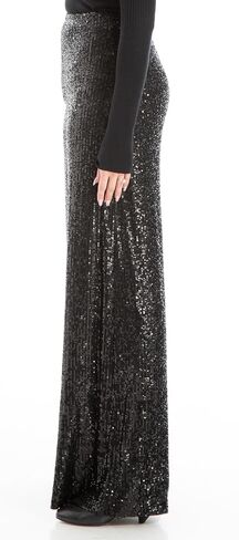 Max Studio Women's High Waist Wide Leg Sequined Pant in Saudi Arabia