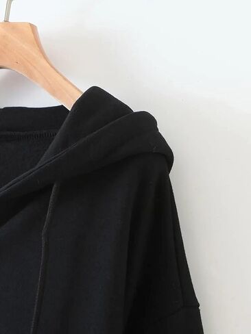 Meladyan Women Oversized Solid Zip Up Hoodie Drawstring Hooded Long Sleeve Fleece Vintage Sweatshirts Jackets Pockets 90s in Saudi Arabia