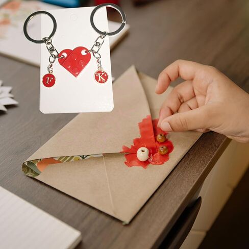 jeunecheval Heart Keychain for Valentines Day Gifts for Him Boyfriend Couples Matching Stuff Friendship Gift in Saudi Arabia