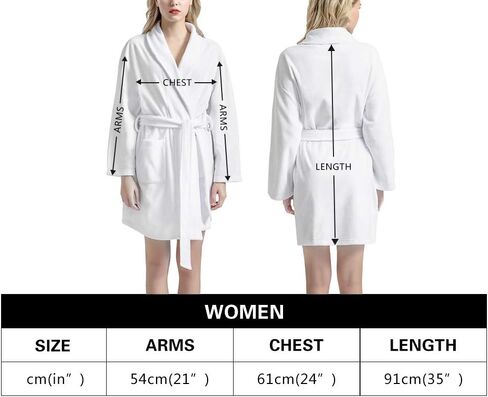 أرواب حمام نسائية من INSTANTARTS قطيفة متوسطة الطول مع جيوب أمامية، وياقة شال وأكمام طويلة، رداء حمام صالة ملابس نوم in Kuwait