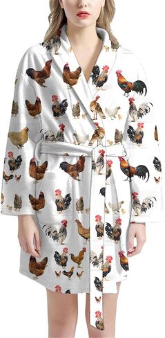 أرواب حمام نسائية من INSTANTARTS قطيفة متوسطة الطول مع جيوب أمامية، وياقة شال وأكمام طويلة، رداء حمام صالة ملابس نوم in Kuwait