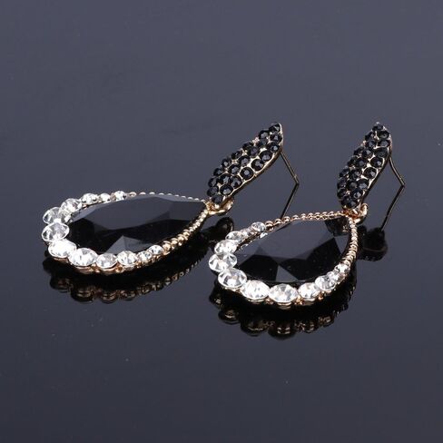 Women Bridal Rhinestone Crystal Statement Necklace Earring Wedding Dress Jewelry Sets in Kuwait