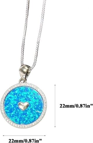 فيسانتارا المحيط قلادة، الأزرق أوبال قلادة قلادة 925 الفضة البحر السلاحف نجم البحر القرش السلحفاة موجة شجرة النخيل الشاطئ هاواي المحيط تحت عنوان مجوهرات هدايا للنساء ابنة زوجة فتاة جوهرة الميلاد in Kuwait