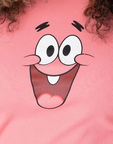 SpongeBob SquarePants Ladies Pyjama Set | Womens Ribbed Vest & Green Elasticated Shorts | Patrick Star Graphic Sleepwear in Saudi Arabia