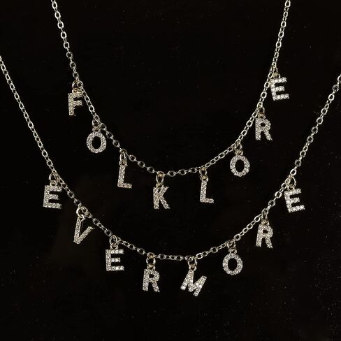 قلادة قلادة مستوحاة من Miss Pink TS للنساء والفتيات، SWIFTIE Outfit Jewelry Lover Folklore Reputation 1989 Red Speak Now Fearless Necklace For Eras Tour Music Lover Gift مستوحاة من المعجبين in Kuwait
