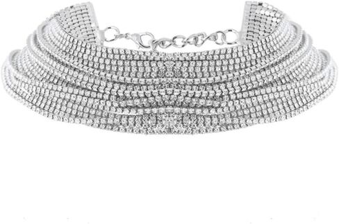 YERTTER Women Chunky Chain Choker Necklace Padheart Chams Toggle Necklace Jewelry Long Necklace for Party Prom Vacation in Saudi Arabia