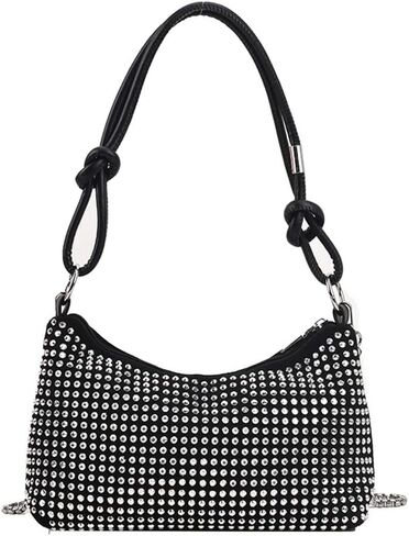 Burkburg Rhinestone Bag Chic Evening Handbag Shiny Mini Handle Purse Chain Shoulder bag for Women in Saudi Arabia