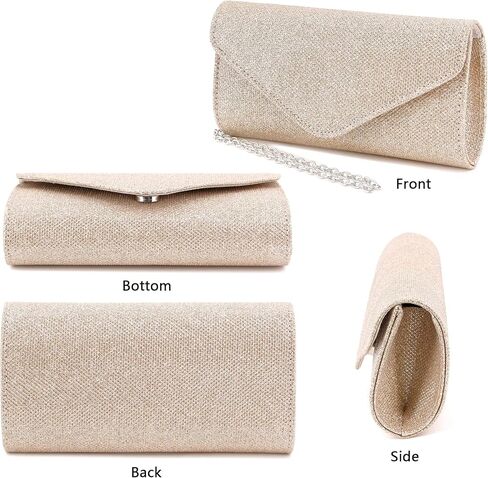 حقيبة سهرة Naimo Flap Dazzling Small Clutch مع سلسلة قابلة للفصل in Saudi Arabia