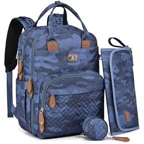 Dikaslon Diaper Bag Backpack with Portable Changing Pad, Pacifier Case and Stroller Straps, Large Unisex Baby Bags for Boys Girls, Multipurpose Travel Back Pack Moms Dads, Black in Saudi Arabia
