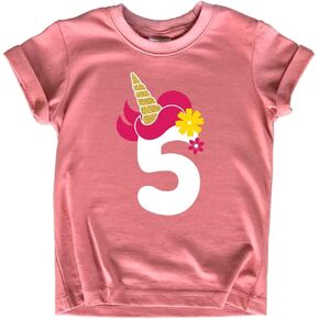 5th Birthday Shirts for Girls Outfit Unicorn 5 Year Old Fifth Birthday Shirt 5t in Kuwait