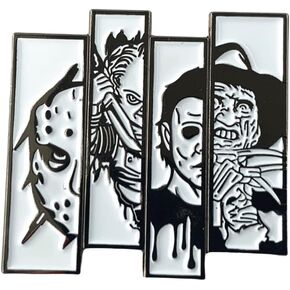 Horror Halloween Pins, Michael Myrs Jason Voorhs Fredy Krueger Breastpin, Gifts for Women, Men, Girls, Boys in Kuwait