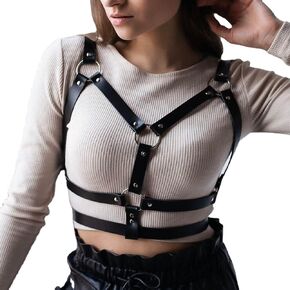 حزام خصر عصري من الجلد للنساء، حزام قابل للتعديل مع دائرة قوطية لإكسسوارات الحفلات للنساء والفتيات in Kuwait