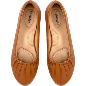 Saidoteto Women's Flats Dress Shoes Pointed Toe Comfortable Ballet Flat Dressy Shoes. Brown Size 10.5 W220418 in Kuwait