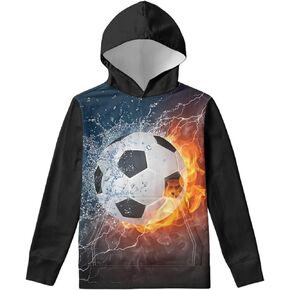 Coloranimal Unisex Girls and Boys Long Sleeve Hoodies Hoody Athletic Pullover Sweatshirts Tops Age 6-16year
