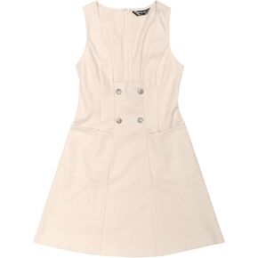 فستان Allegra K Pinafore للنساء ذو ​​صدر مزدوج وفساتين على شكل حرف A in Kuwait