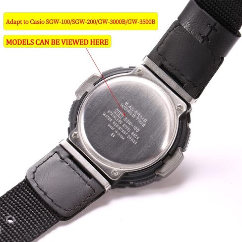 حزام بديل من الجلد القماشي RCNZWQB 24 مم متوافق مع Casio SGW-100 SGW-200 GW-3000B GW-3500B لملحقات سوار الساعة الرجالي Pathfinder PRS-400B-2V PAS410B-5V in Saudi Arabia