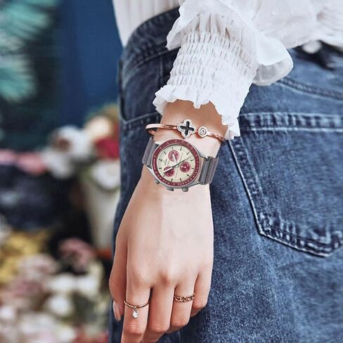 TUCOMO 2 حزمة من الأربطة المتوافقة مع ساعة أوميغا X سواتش Moonswatch Speedmaster 20 مم، أشرطة قماشية مطاطية مضفرة وقابلة للتمدد من النايلون للنساء والرجال in Kuwait