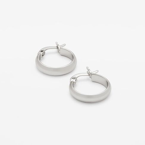 Amazon Essentials 14K Gold or Sterling Silver Plated Polished Dome Hoop in Saudi Arabia