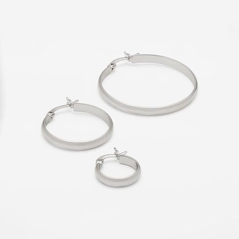 Amazon Essentials 14K Gold or Sterling Silver Plated Polished Dome Hoop in Saudi Arabia