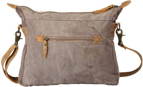 Myra Bag Tribe Strip Upcycled Canvas & Cowhide Leather Bag S-1210 in Saudi Arabia