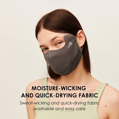 Sun Protection UPF 50+ UV Face Cover Summer Face Mask Neck Gaiter with Ear Loops SLN3M308 in Kuwait