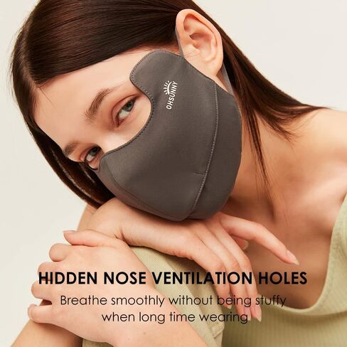 Sun Protection UPF 50+ UV Face Cover Summer Face Mask Neck Gaiter with Ear Loops SLN3M308 in Kuwait