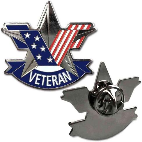 Proud To Be A Veteran Pin for Hat US Veteran Lapel Pin US Flag Lapel Pin VetFriends.com, 1", Metal, no gemstone in Saudi Arabia