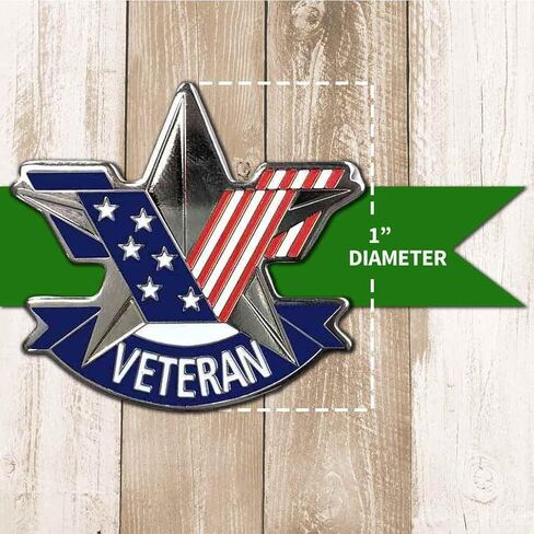 Proud To Be A Veteran Pin for Hat US Veteran Lapel Pin US Flag Lapel Pin VetFriends.com, 1", Metal, no gemstone in Saudi Arabia