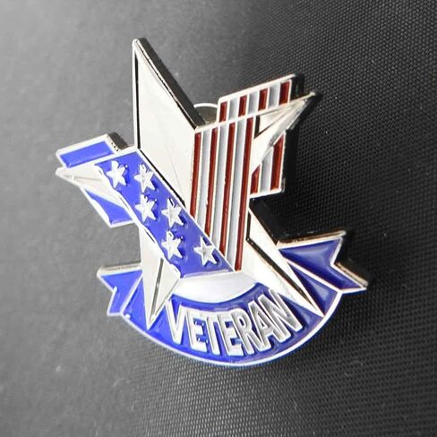Proud To Be A Veteran Pin for Hat US Veteran Lapel Pin US Flag Lapel Pin VetFriends.com, 1", Metal, no gemstone in Saudi Arabia