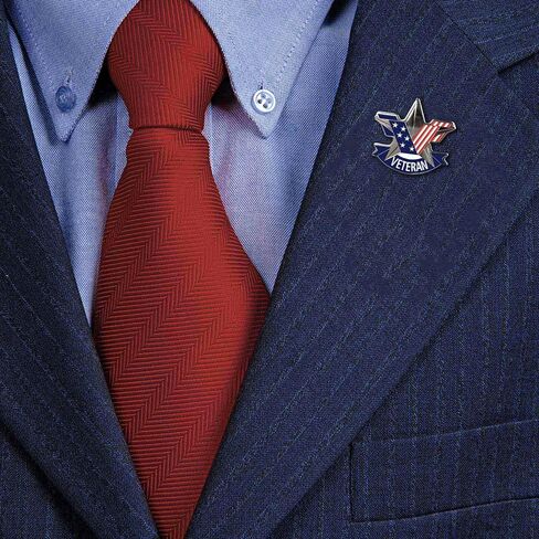 Proud To Be A Veteran Pin for Hat US Veteran Lapel Pin US Flag Lapel Pin VetFriends.com, 1", Metal, no gemstone in Saudi Arabia