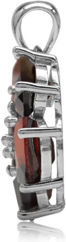 Silvershake جوهرة الميلاد الأصلية الأحجار الكريمة الأبيض مطلية بالذهب 925 فضة زهر زهرة العنقودية قلادة مجوهرات للنساء in Kuwait