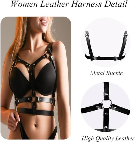 حزام خصر عصري من الجلد للنساء، حزام قابل للتعديل مع دائرة قوطية لإكسسوارات الحفلات للنساء والفتيات in Kuwait