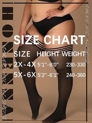 جوارب HONENNA مقاس كبير مبطنة بالصوف، جوارب عالية للفخذ، 6+ ألوان شفافة غير شفافة تبقى في الشتاء الدافئ للنساء in Kuwait