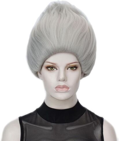 QACCF Men and Women Unisex Short Straight Yaki Realistic Halloween Costume Cosplay Wig (Blue) in Saudi Arabia