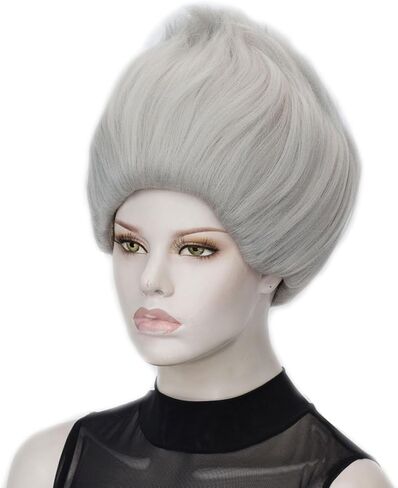 QACCF Men and Women Unisex Short Straight Yaki Realistic Halloween Costume Cosplay Wig (Blue) in Saudi Arabia