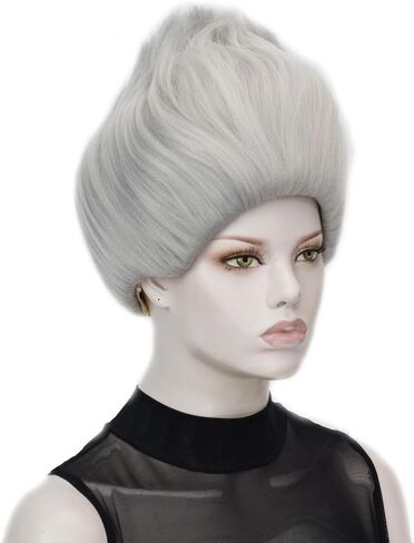 QACCF Men and Women Unisex Short Straight Yaki Realistic Halloween Costume Cosplay Wig (Blue) in Saudi Arabia