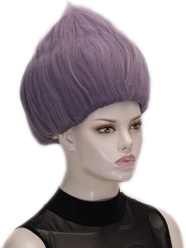 QACCF Men and Women Unisex Short Straight Yaki Realistic Halloween Costume Cosplay Wig (Blue) in Saudi Arabia